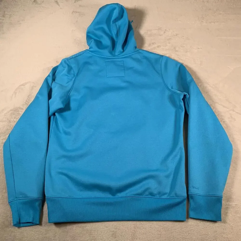 Under Armour Hoodie Mens‎ Medium Blue ColdGear Storm Pullover Sweatshirt 1239154